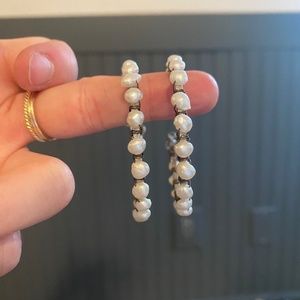 Pearl Hoop Earrings